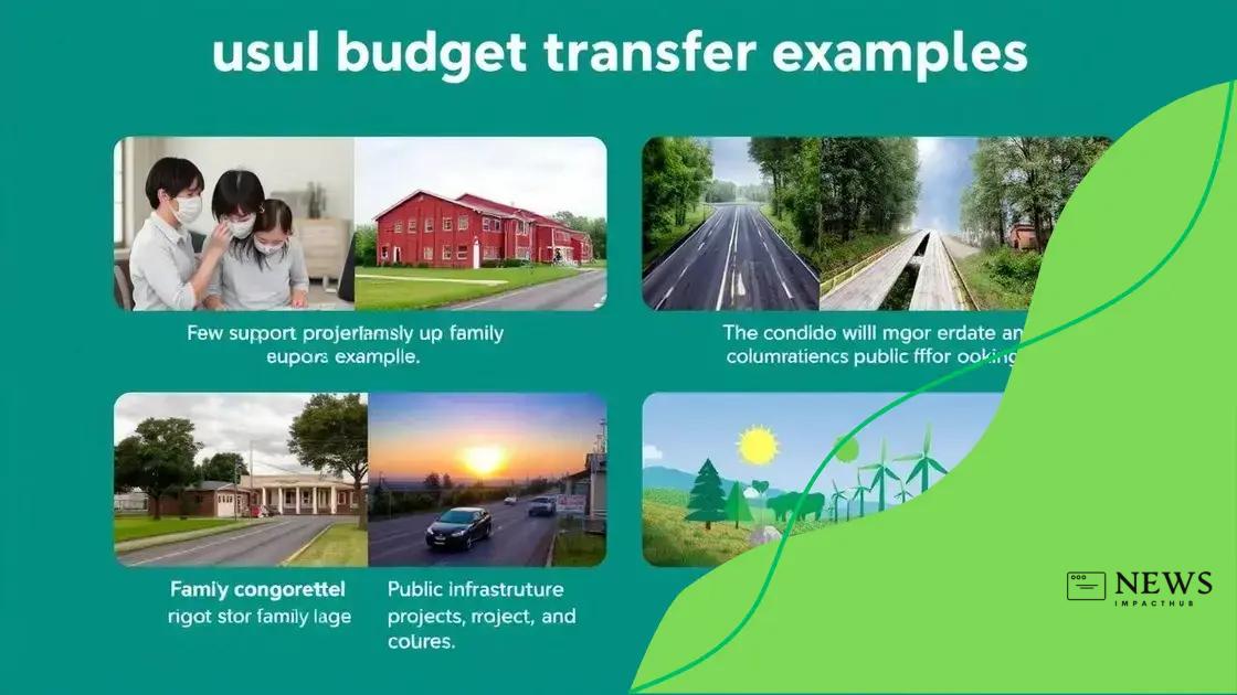 Exemples de transferts budgétaires réussis
