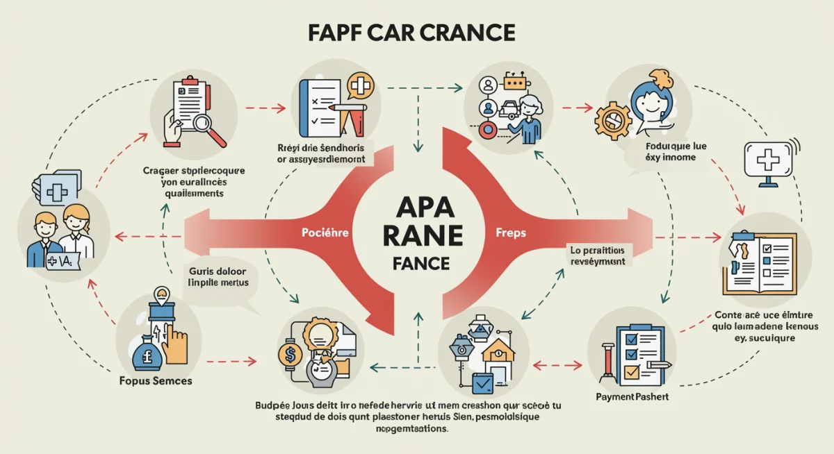 Infographie détaillée illustrant les étapes clés de la demande d'APA en France.