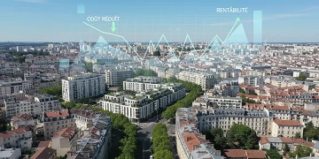 Vue aérienne de l'immobilier locatif français, symbolisant l'optimisation des charges en 2026.